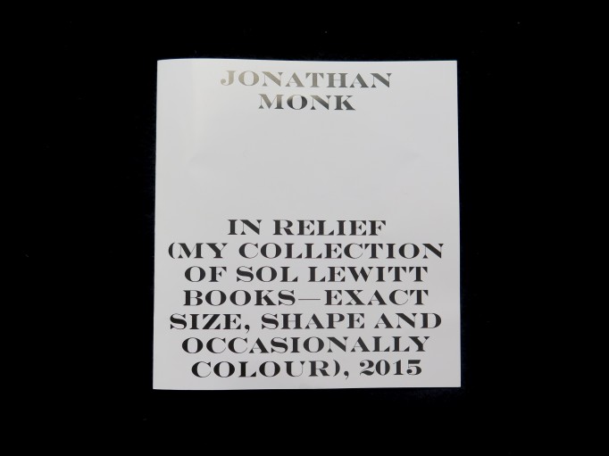 Jonathan Monk_In relief_my collection of Sol LeWitt books - exact size, shape and occasionally colour_Christoph Schifferli, Geraldine Tedder_Archiv_Motto Books_2016_1